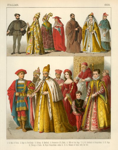 Italienische Tracht 1500 von Albert Kretschmer